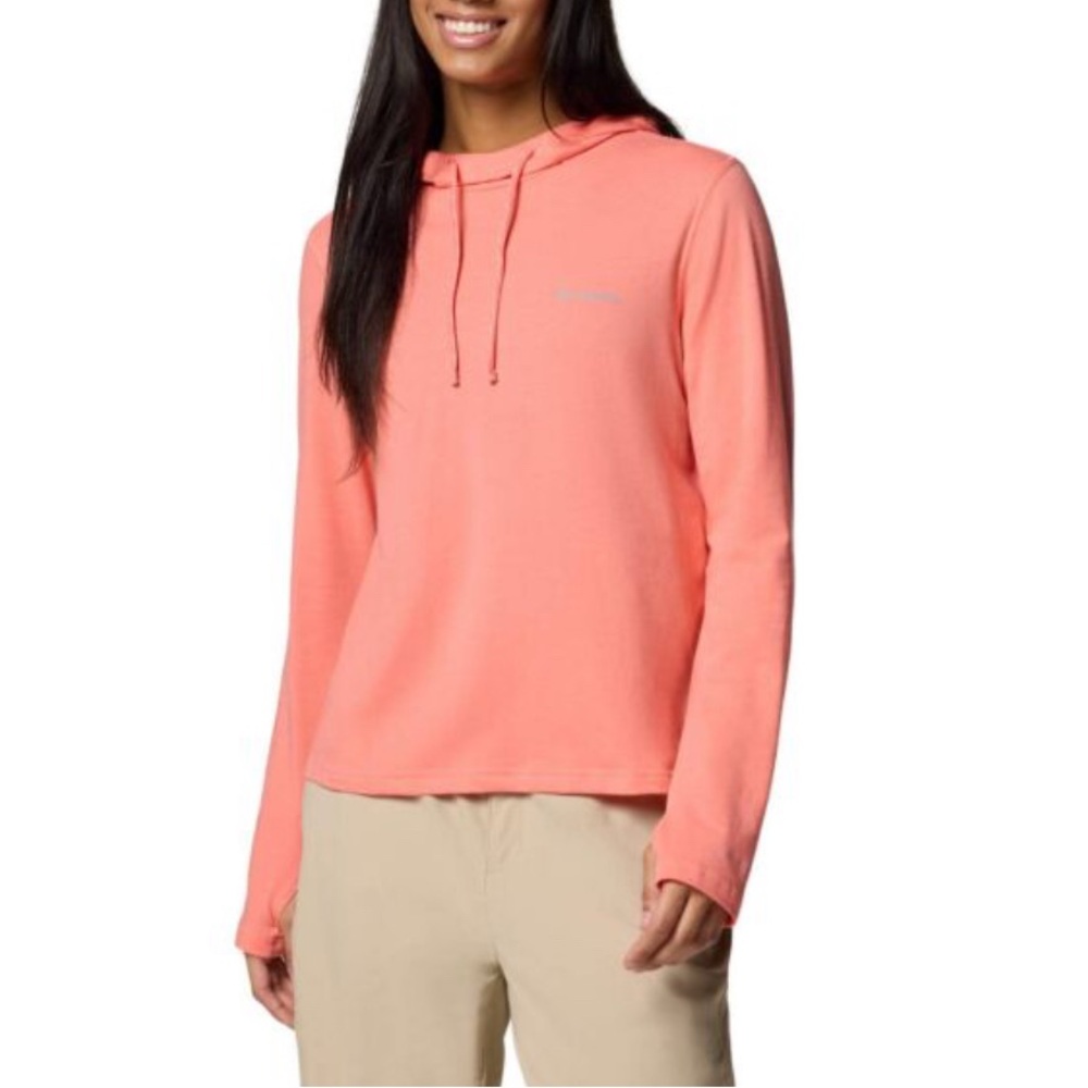 Columbia Women's Large Sun Trek Hoodie II Omni Shade In Alpenglow